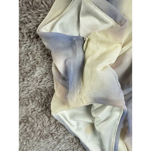 ZARA WOMEN'S CUT OUT PRINTED TULLE DRESS MULTICOLOR SIZE S New - Picture 6 of 13